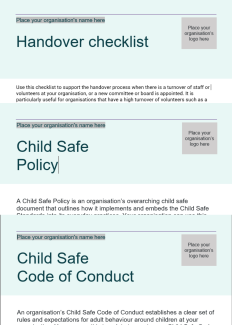 preview of child safe templates