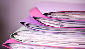 purple manila folders