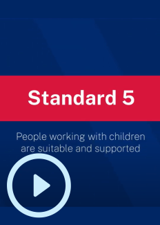 Standard 5: People working with children are suitable and supported