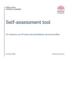 Self-assessment tool for statutory out-of-home care and adoption providers