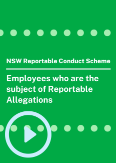 Employees subject to allegations
